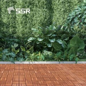 SSR VINA Acacia Deck Tiles, Interlocking Floor Tiles, Patio Tiles, Deck Tiles, Outdoor Tiles for Patio, Interlocking Deck Tiles, Balcony Tiles, Easy Deck (Pack of 9, 12"x12")