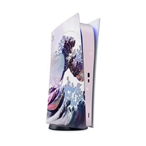 TACKY DESIGN Wave Watercolor Skin for PS5 Skin Digital Edition, Playstation 5 Console and 2 Controllers, PS5 Purple Pastel Kawaii Skin Vinyl 3M Decal Stickers Full wrap Cover (Digital Edition)