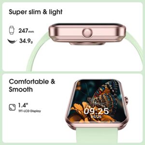 Pautios Smart Watch, Fitness Tracker Without Smartphone, Blood Oxygen Heart Rate and Sleep Monitor, IP68 Waterproof Pedometer Watch, 42mm Fitness Watch for Women Men, Step Counter