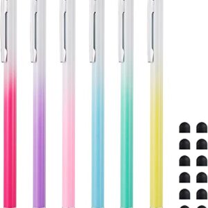 Stylus Pens for Touch Screens (6 Pack), Linfanc High Sensitivity and Precision Capacitive Stylus Pens for iPad, Tablets, Smartphones, and All Universal Touch Screen Devices, Extra 12 Replacement Tips