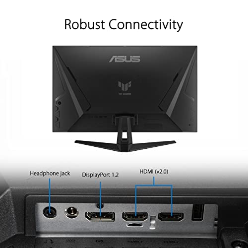 ASUS TUF Gaming 31.5” 1440P HDR Monitor (VG32AQA1A) - QHD (2560 x 1440), 170Hz, 1ms, Extreme Low Motion Blur, FreeSync Premium, DisplayPort, HDMI, HDR-10, Shadow Boost, VESA Wall Mountable,Black