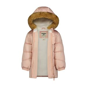 OshKosh B’gosh Baby Girl's Puffer Jacket-Warm, Hooded Winter Coat, Pink Blush, 2 Years