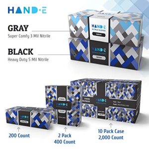 Black Nitrile Medical Gloves Disposable Medium 100 Count - Surgical Gloves Latex Free, Extra Thick 5 Mil Medical Exam Gloves, Powder Free