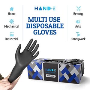 Black Nitrile Medical Gloves Disposable Medium 100 Count - Surgical Gloves Latex Free, Extra Thick 5 Mil Medical Exam Gloves, Powder Free