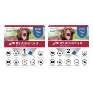 k9 advantix ii xl dog vet-recommended flea, tick & mosquito treatment & prevention | dogs over 55 lbs. | 3-mo supply