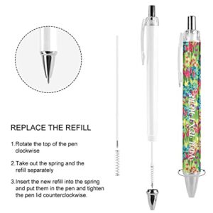 Personalized Custom Watercolor Flower Pens with Stylus Tip, Customized Engraving Ballpoint Pens with Name Massage Text Logo, Gift Ideas for School Office Business Birthday Graduation Anniversaries Chr