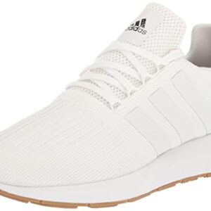 adidas Men's Swift Run Sneaker, White/White/Core Black, 10