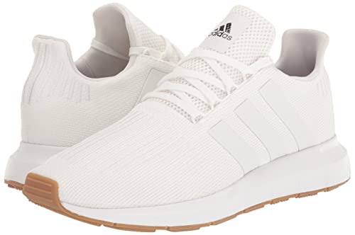 adidas Men's Swift Run Sneaker, White/White/Core Black, 10