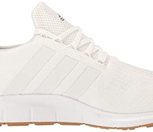 adidas Men's Swift Run Sneaker, White/White/Core Black, 10