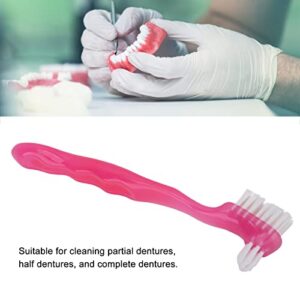 Denture Brush, Ergonomic Portable Soft Hair False Teeth Brush Double Sided Professional for Home Travel