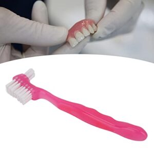 Denture Brush, Ergonomic Portable Soft Hair False Teeth Brush Double Sided Professional for Home Travel