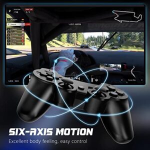 Kujian Game Controller 2 Pack Wireless 6-axis Dual Motors High Performance Gaming Controller for P3 with 2 USB Charging Cord