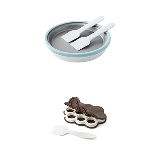 Chef'n 5255870 Sweet Spot Ice Cream Maker, Includes Recipe Book, Blue GlowandChef'n SweetSpot Mini Ice Cream Sandwich Maker (Fudge/Coconut), Standard, Small