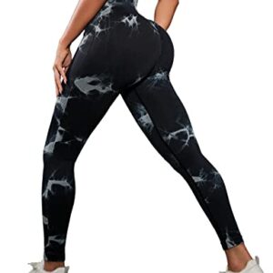 OVESPORT 3 Pack Tie Dye Seamless High Waisted Workout Leggings for Women Scrunch Butt Lifting Yoga Gym Athletic Pants