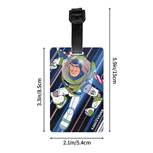 Anime Luggage Tag for Suitcases Boys Kids Cute Cartoon Unique Tags Travel Bag Labels Address Name Id Card Holder PVC 1 Pcs