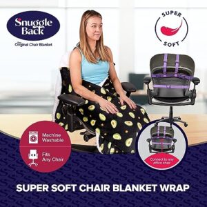 Cozy Chair Blanket by Snuggle Back; Chair Blanket Wrap Attaches to Any Office Chair for Convenient Warmth and Heat. Stay Warm In The Winter or Summer. Faux Fur with Fluffy Sherpa (Grey)