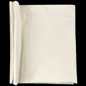 hotgoden light weight 100% cotton muslin fabric: 63 inch x 2,5,10 yards unbleached muslin linen fabric material for sewing material apparel cloth