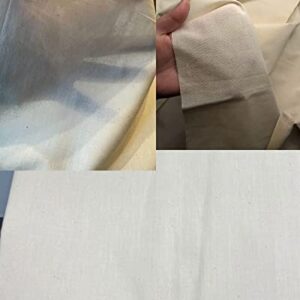 HOTGODEN Light Weight 100% Cotton Muslin Fabric: 63 inch x 2,5,10 Yards Unbleached Muslin Linen Fabric Material for Sewing Material Apparel Cloth