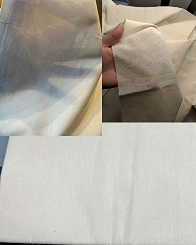 HOTGODEN Light Weight 100% Cotton Muslin Fabric: 63 inch x 2,5,10 Yards Unbleached Muslin Linen Fabric Material for Sewing Material Apparel Cloth