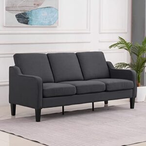 vingli mid-century modern sofa,71" sofa couch for living room,small 3 seater loveseat sofa for small space,bedroom,apartment,studio,grey