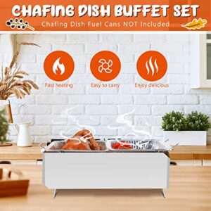 8 Pcs Foldable Chafing Wire Rack Chafing Dish Rack Folding Wire Chafing Stand Collapsible Buffet Serving Stand for Easy Storage and Reuse Food Warmer Trays Party Event Catering Supplies Home