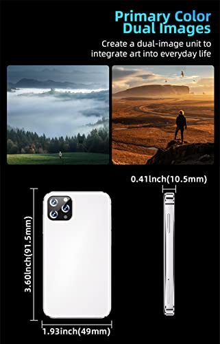 i14 Mini Smartphone 3.0 Inches Display Screen Android 8.1 Quad Core Dual SIM 2GB RAM 32GB ROM 1100mAh 5.0MP with Google Play Store Whatsapp Backup Cellphone (White)