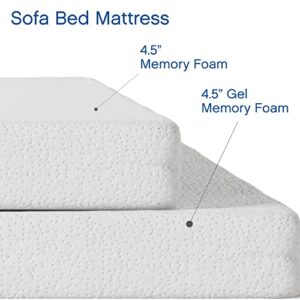 Vibe Gel Memory Foam Sofa Bed Mattress | Replacement Mattress for Twin Size Sleeper Sofa and Couch Beds