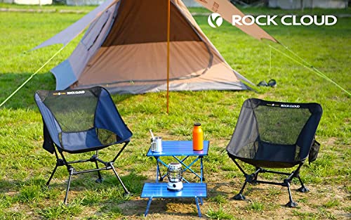 ROCK CLOUD Portable Camping Chair Ultralight Folding Chairs Outdoor for Camp Hiking Backpacking Lawn Beach Sports Blue