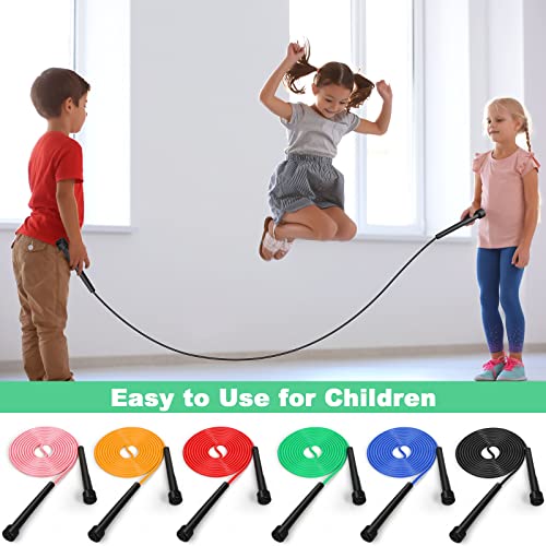 24 Pcs 9.2 ft Versatile PVC Jump Rope for Cardio Fitness, Adjustable Skipping Rope Multicolored Speed Rope Workout Jumprope for Men Women Kids Adults Exercise Christmas Gift