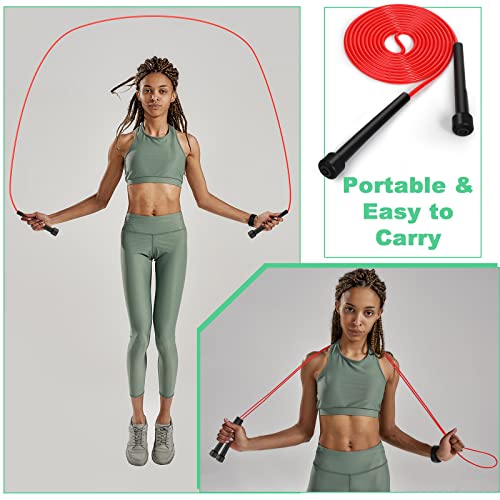 24 Pcs 9.2 ft Versatile PVC Jump Rope for Cardio Fitness, Adjustable Skipping Rope Multicolored Speed Rope Workout Jumprope for Men Women Kids Adults Exercise Christmas Gift