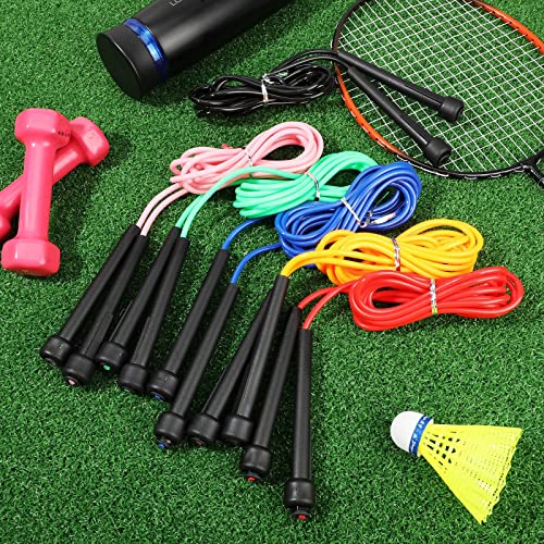 24 Pcs 9.2 ft Versatile PVC Jump Rope for Cardio Fitness, Adjustable Skipping Rope Multicolored Speed Rope Workout Jumprope for Men Women Kids Adults Exercise Christmas Gift