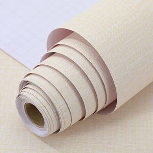 lovada peel and stick wallpaper beige grass cloth wall paper - 15.7 x 300 inch self adhesive wallpaper peel and stick, easy to paste wall contact paper for stand liner, table and door makeover decor