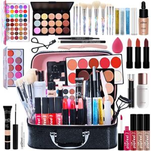 makeup kit for women full kit,all-in-one makeup holiday gift set include concealer eyeshadow face powder palette lipstick blush mascara foundation- make up kits for adult professional and beginner with carry travel bag
