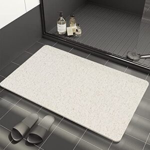 shower mat non slip bathtub mat 16 × 32 inches, loofah bath mats for shower tub, soft textured bath mat, pvc bathroom mats for wet areas, quick drying, white