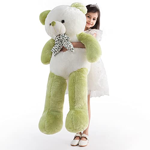 ZGXIONG Giant Teddy Bear Large Stuffed Animals Big Teddy Bear 4 Feet Giant Stuffed Animals Large Teddy Bear Stuffed Animal Giant Plush Toys Big Bear Big Stuffed Animals Gifts for Women 47 Inch Green