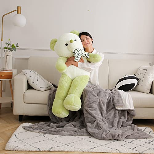 ZGXIONG Giant Teddy Bear Large Stuffed Animals Big Teddy Bear 4 Feet Giant Stuffed Animals Large Teddy Bear Stuffed Animal Giant Plush Toys Big Bear Big Stuffed Animals Gifts for Women 47 Inch Green