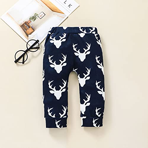 LYQTloml My Frist Christmas Baby Girl Boy Clothes Cute Newborn Baby Boys Christmas Reindeer Romper Outfit + Pants 3PCS With Hat