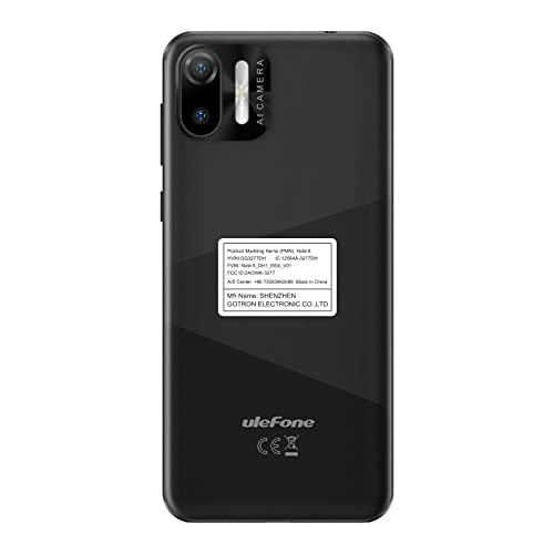 Ulefone Note 14 Pro (4+64GB) Unlocked Cell Phones, Android 12 Smartphone, 6.52” Screen Mobile Phone, 4500mAh Battery, 13MP Rear Camera 4G Dual SIM 3-Card Slots Face ID OTG GPS Android Phone- Black