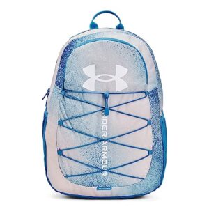 under armour hustle sport backpack, (466) cosmic blue / / white, one size fits all