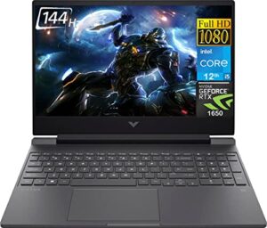 hp 2022 newest victus gaming laptop, 15.6 inch fhd 144 hz display, intel core i5-12450h, 32gb ram, 1tb ssd, nvidia geforce gtx 1650, wi-fi 6, windows 11 home, bundle with jawfoal