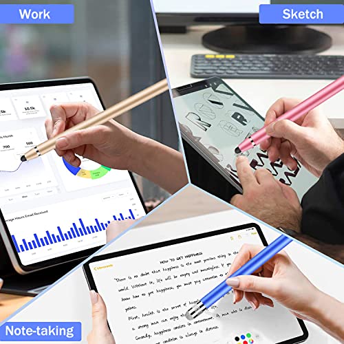 Stylus Pens for Touch Screens (5 Pcs), CPKEON Capacitive Stylus 2 in 1 Precision Stylus Pens with 6 Extra Replaceable Tips for iPad iPhone Tablets Samsung Galaxy All Universal Touch Screen Devices