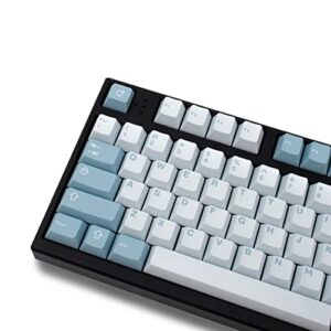 mintcaps dreams blue white keycaps set 121 keys cherry profile doubleshot custom keycaps for cherry mx gateron kailh switches mechanical keyboards