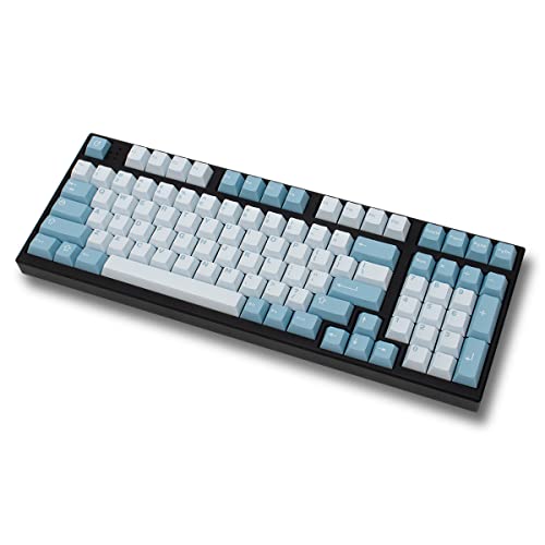 mintcaps Dreams Blue White Keycaps Set 121 Keys Cherry Profile Doubleshot Custom Keycaps for Cherry MX Gateron Kailh Switches Mechanical Keyboards