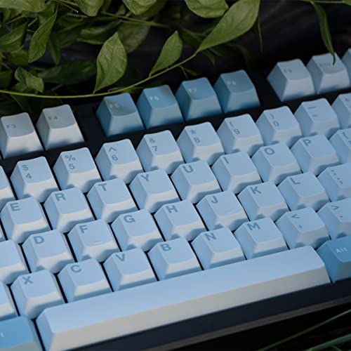 mintcaps Dreams Blue White Keycaps Set 121 Keys Cherry Profile Doubleshot Custom Keycaps for Cherry MX Gateron Kailh Switches Mechanical Keyboards