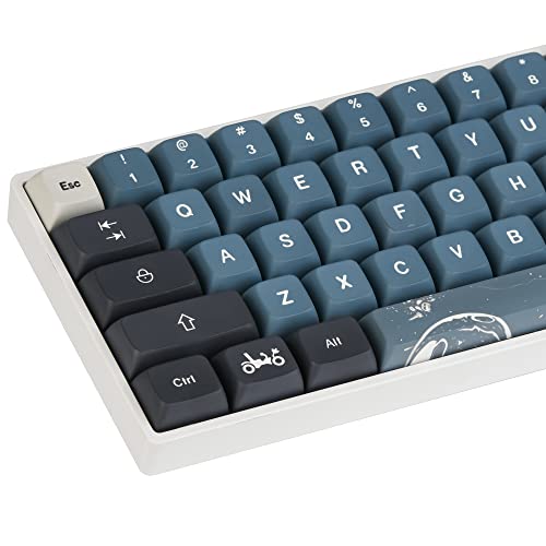 Mosptnspg Apollo XDA Keycaps 60 Percent, 83-Keys PBT Dye Sublimation Custom Key Cap Set for 61/68 Gaming Mechanical Keyboard