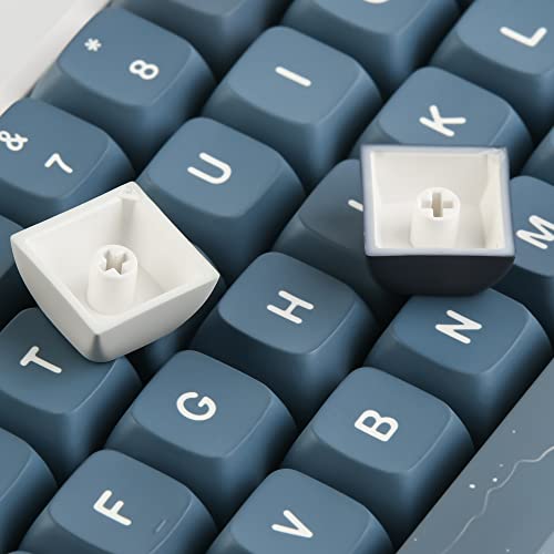 Mosptnspg Apollo XDA Keycaps 60 Percent, 83-Keys PBT Dye Sublimation Custom Key Cap Set for 61/68 Gaming Mechanical Keyboard