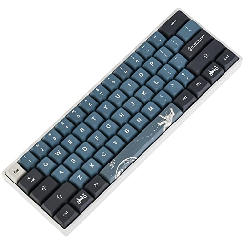 Mosptnspg Apollo XDA Keycaps 60 Percent, 83-Keys PBT Dye Sublimation Custom Key Cap Set for 61/68 Gaming Mechanical Keyboard