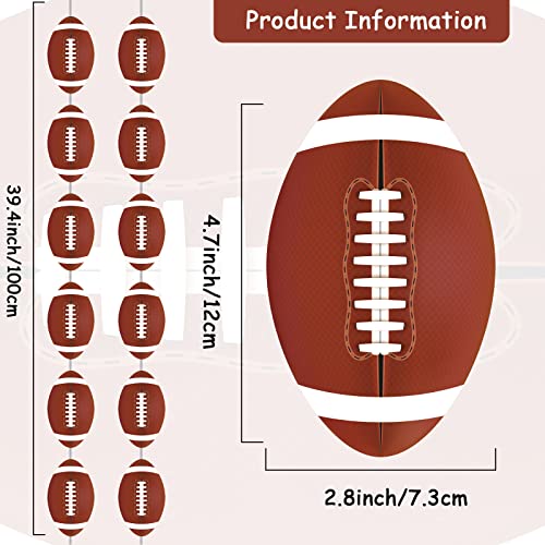 8 Packs Football Party Banners Garland Kit Football Hanging Swirl Football Party Supplies Decorations Paper Cutouts for Birthday Party Home Classroom Favor Supplies Decor