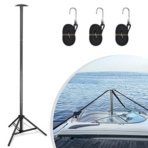 dack boat cover support poles stand system,pontoon boat cover support with metal tripod base,27-59 inch boat cover poles adjustable with 3 straps