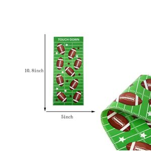 RS 50Pcs Football Treat Bags Football Candy Bags Heat Sealable Football Cellophane Bags with 50Pcs Twist Ties forfor Birthday Kids Party Football